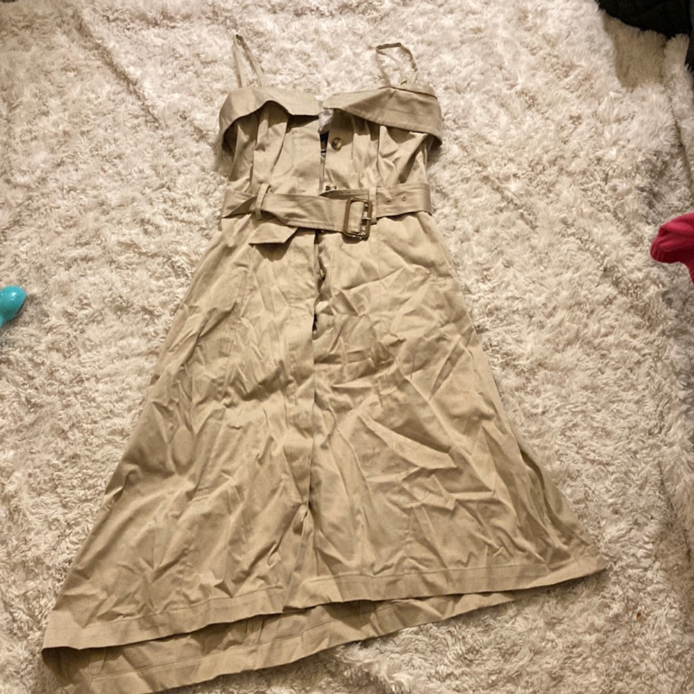 Banana Republic Tan Midi Dress w/ Belt Size 2